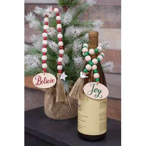 Believe or Joy Beaded Garland, 2 Asstd.