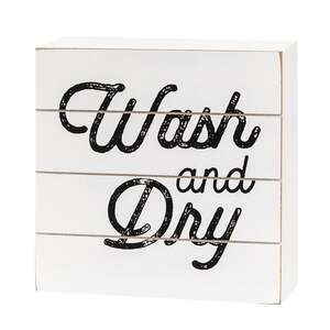 Wash and Dry Shiplap Box Sign 36284;