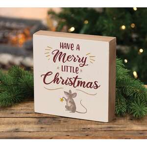 Have A Merry Little Christmas Mouse Box Sign