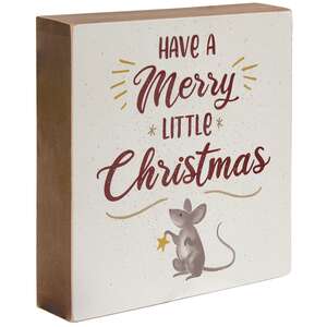 Have A Merry Little Christmas Mouse Box Sign