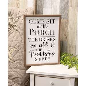 Come Sit on the Porch Framed Sign