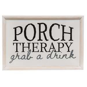 Porch Therapy White Framed Sign 36299;