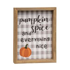 Pumpkin Spice and Everything Nice Framed Sign 36326;