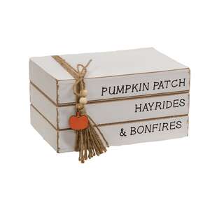 Pumpkin Patch Stacked Wooden Books 36334;