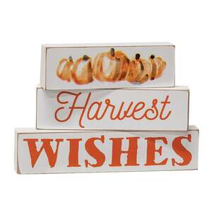 Harvest Wishes Blocks, 3/Set 36338;