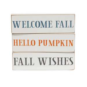 Welcome Fall Skinny Block, 3 Asstd. 36358;