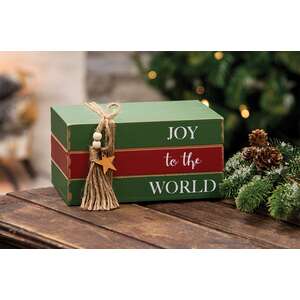 Joy to the Word Wooden Stacked Books
