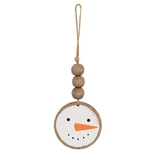 Smiling Snowman Beaded Ornament 36394;