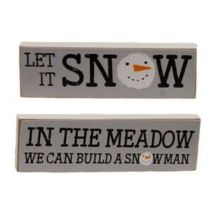In the Meadow Snowman Face Skinny Block, 2 Asstd 36397;