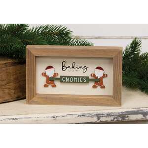 Baking With My Gnomies Framed Sign