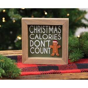 Christmas Calories Don't Count Framed Sign