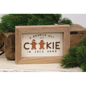 A Balanced Diet Framed Sign