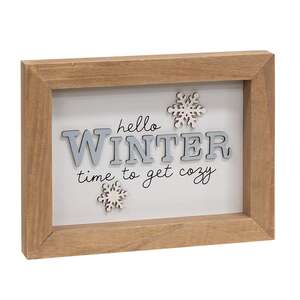 Time To Get Cozy Framed Snowflake Sign 36439;
