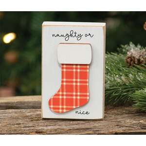 Naughty Or Nice Stocking Block