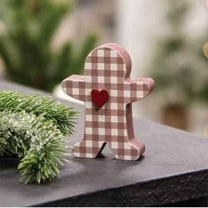Small Buffalo Check Chunky Gingerbread Man