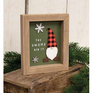 The Gnome Did It Framed Sign