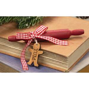 Yum Gingerbread Man Wooden Rolling Pin