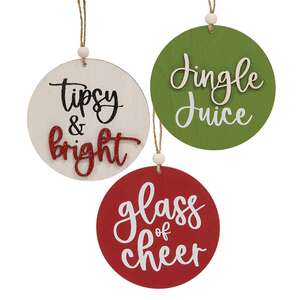 Tipsy & Bright Ornament, 3 Asstd. 36496;