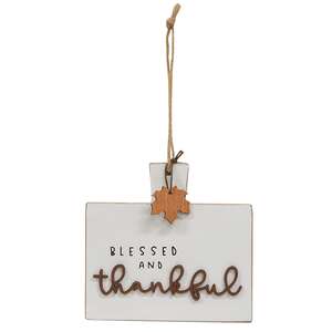 Blessed and Thankful Cutting Board Sign Ornament 36501;
