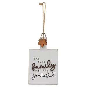 We Are Grateful Cutting Board Sign Ornament 36508;