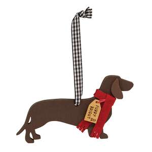 Furry & Bright Wiener Dog Ornament 36591;