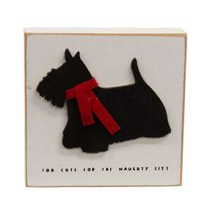 Too Cute for the Naughty List Dog Block 36600;