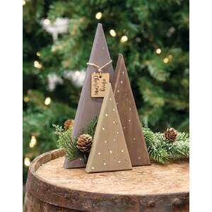 Merry Christmas Polka Dot Tree Trio