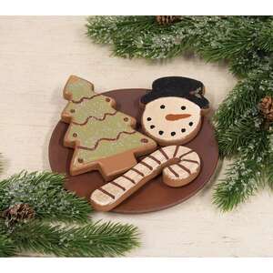 3/Set, Wooden Christmas Cookies