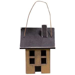 Mini Saltbox House Ornament, 3 Asstd.