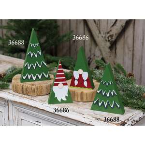 2/Set, Chunky Snowy Christmas Trees