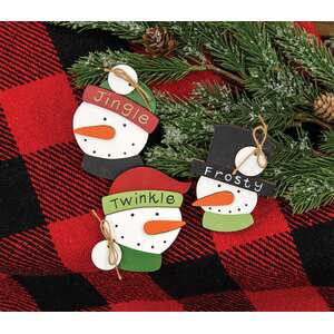 Twinkle, Jingle, Frosty Snowman Clip, 3 Asstd.