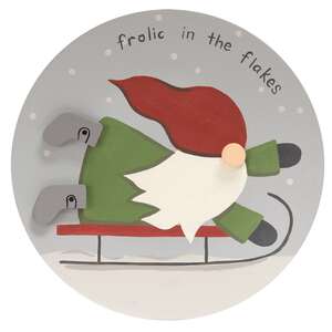 Frolic in the Flakes Gnome Plate, 3 Asstd.