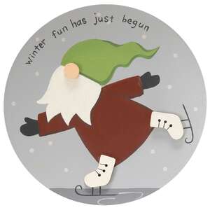 Frolic in the Flakes Gnome Plate, 3 Asstd.