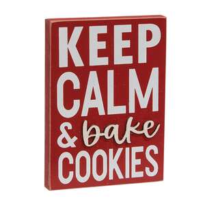 Keep Calm & Bake Cookies Block Sign 36780;