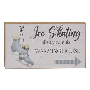 Ice Skating Rentals Block Sign 36800;
