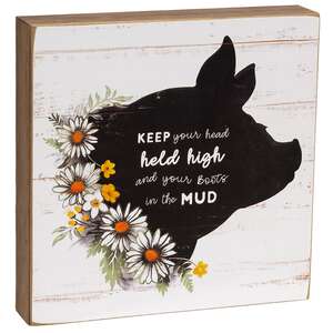 Someone Left the Barn Door Open Farm Animal Silhouette Box Sign, 3 Asstd.