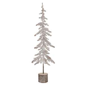 Medium White Washed Metal Christmas Tree 60439;