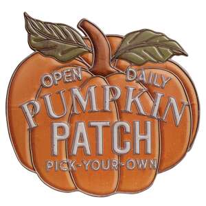Pumpkin Patch Open Daily Metal Sign 60444;