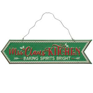 Mrs. Claus Kitchen Metal Hanging Sign 60445;