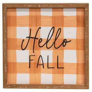 Fall Gingham Wood Sign, 3 Asstd. 65268;