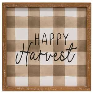 Fall Gingham Wood Sign, 3 Asstd. 65268;