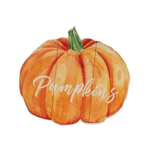 Fall Watercolor Pumpkin Wood Sitter, 3 Asstd. 65270;
