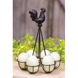Rooster Egg Metal Holder