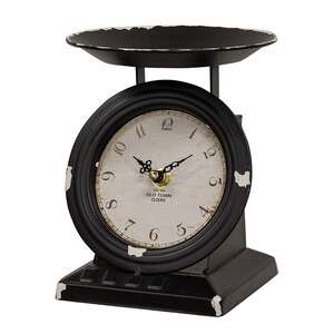 Vintage Black Old Town Scale Clock 75034;