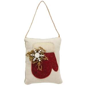 Mitten Snowflake Pillow Ornament