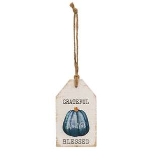 Thankful Pumpkin Wood Tag, 2 Asstd. 65271;