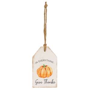 Thankful Pumpkin Wood Tag, 2 Asstd. 65271;