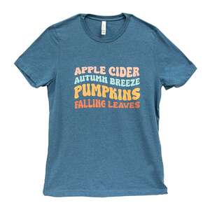 Apple Cider Autumn Breeze T-Shirt - Heather Deep Teal L167;