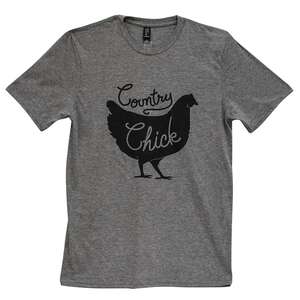 Country Chick T-Shirt, Heather Graphite L92;