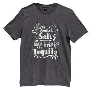 If You're Gonna Be Salty Bring Tequila T-Shirt, Heather Dark Gray L96;